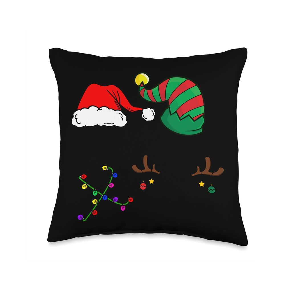 6552 Basketball Player Christmas Cool Ugly Santa X-Mas Fan Throw Pillow